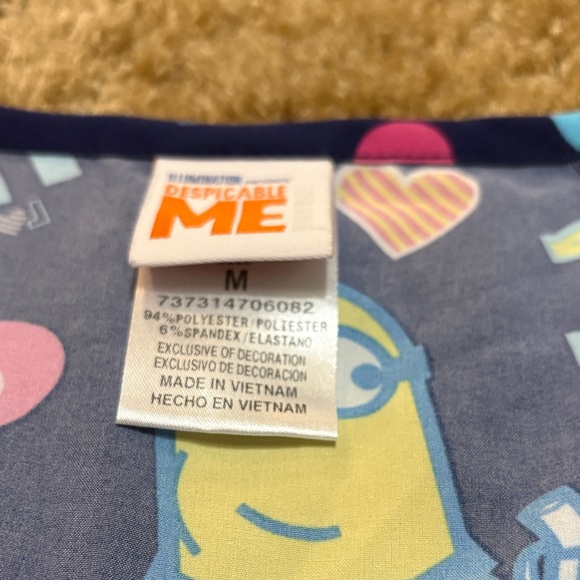 Universal Despicable Me Cartoon Print scrub Top - Picture 2 of 3